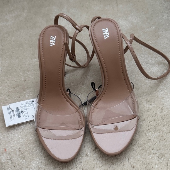 Zara Nude Strappy Heels - Picture 3 of 4